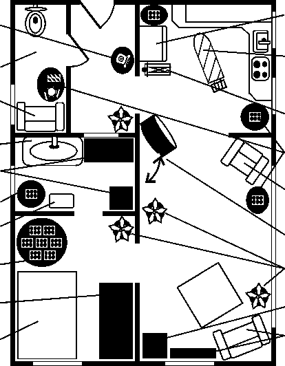 Skizze einer optimalen Frauenwohnung